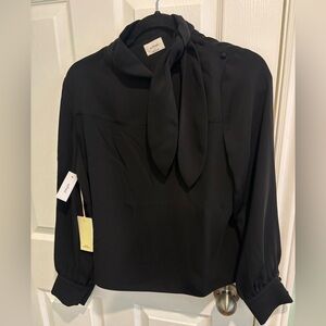 Aritzia Wilfred Trapeze Blouse Black Size Small